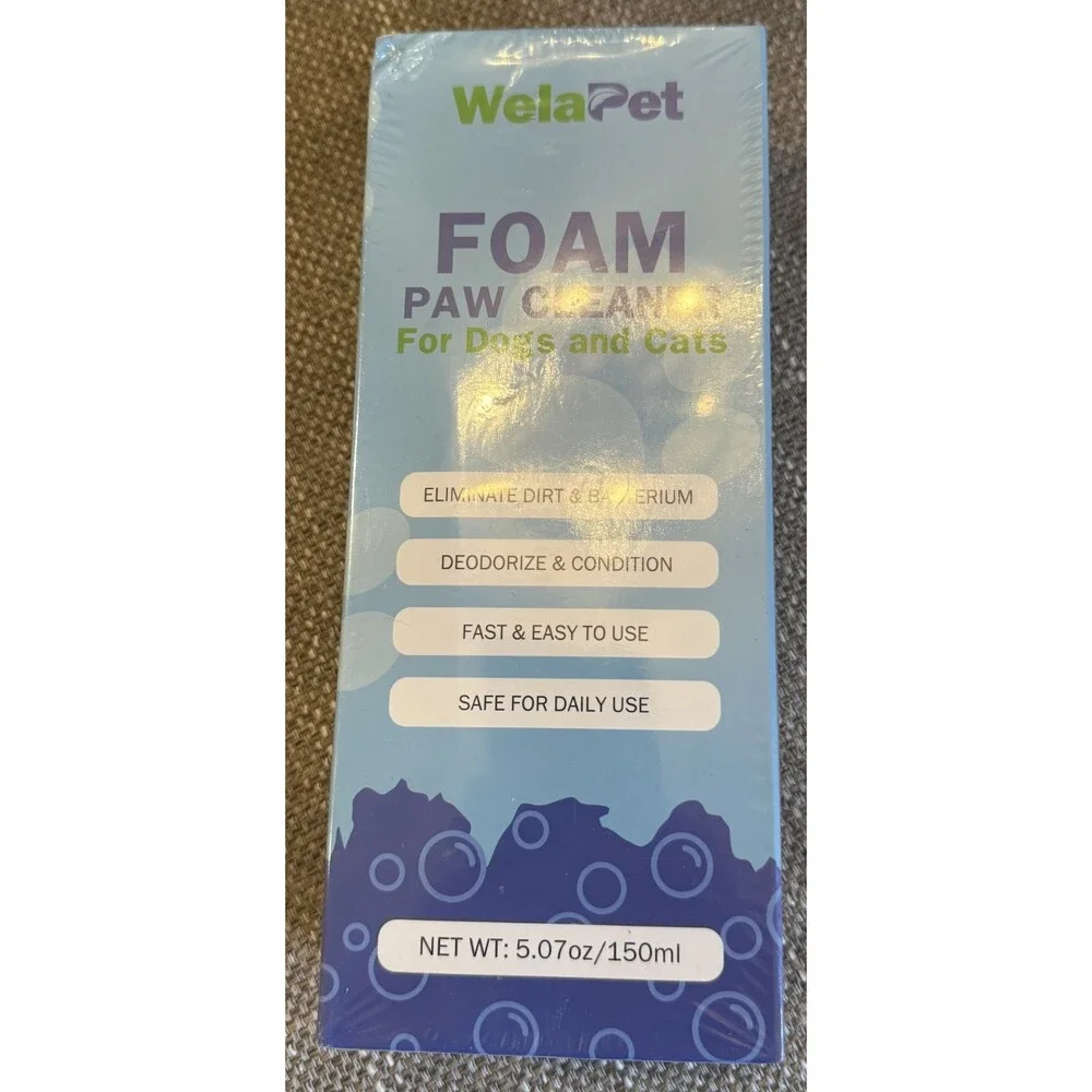 New WelaPet Foam Paw Clearner Dog & Cat 5.07 Oz.